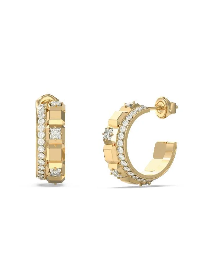 GUESS 23Mm Crystal Cube Double Hoops